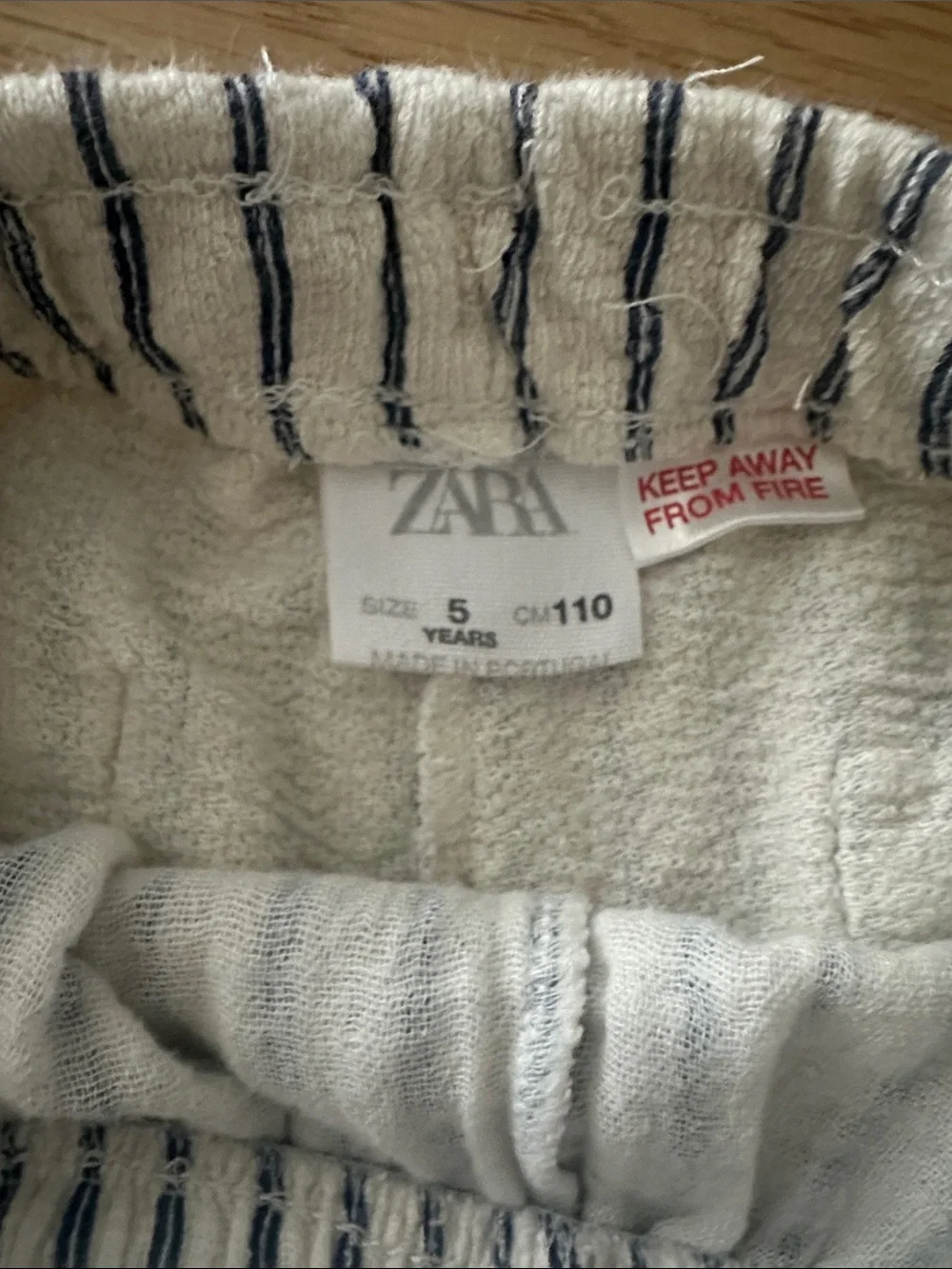 ZARA stripped textured pants size 5